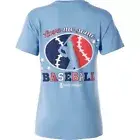 Love & Pineapples size Small light blue s/s t-shirt "Love me Some Baseball"