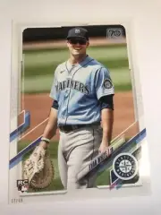 2021 Topps Short Print Jumbo 5x7 Evan White Mariners RC 151 06/49