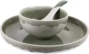 GRIRIW Delicate Ceramic Tableware Set Multi-Function Food Plate Soup Bowl Spoon Kitchen Dinnerware