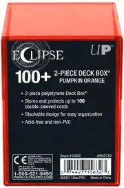 Ultra Pro Eclipse 2-Piece Deck Box: Pumpkin Orange -Cards or Board Games storage