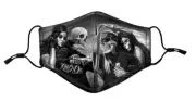 DGA David Gonzales Art Biker Babe Fast Lane Reusable PM 2.5 Filter Face Mask