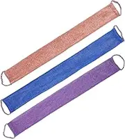 Healeved 3pcs Bath Towel Set Back Scrubbers Shower Scrubber Back Scratcher Exfoliating Towels Exfoliating Pads Back Scrubber Towels Mesh Back Scrubber Abrasive Back Towel Nylon