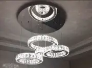 Luxury 4 circle LED K9 Crystal ceiling light pendant lamp lighting chandelier
