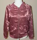 Honey Punch Womens Embroidered Stars Satin Bomber Jacket Wine pacsun NWT M