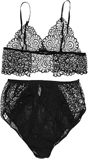 [LIFKOME] Lace Mesh Transparent Jumpsuit (Black L) Small Candy Decoration Light Color Decoration Handheld Decoration Glowing Decoration Dollhouse Wedding Decoration Skirt Polyester
