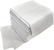 Effortless Spill Cleanup with 20" x 15" Heavyweight Oil Absorbent Pads - 2 Pack