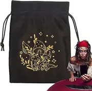 Tarot Drawstring Pouch - Velvet Drawstring Storage Bag - Tarot Card Holder, Tarot & Dice Bag, Multifunctional Oracle Cards Jewelry Bags, Tarot Accessories for Tarot Enthusiasts