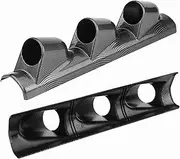 Universal Heavy Duty Racing Sport Meter Gauge Pillar Mount Pod Holder Bracket ABS Plastic Eye Level Mounting Universal Car Truck Boat Motorcycle Carbon Fiber Triple