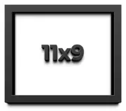 11x9 Shadow Box Frame Black | 2 Inches Deep Real Wood Contemporary Shadowbox Dis