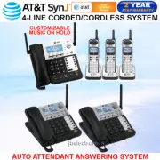 AT&T SynJ SB67138 DECT 6.0 4-LINE CORDED PHONE-3 CORDLESS HS+2 CORDLESS DESKSETS
