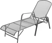 Sun Lounger, Outdoor Sun Lounge Patio Chaise Lounge Reclining Chair Recliner Chair Sun Lounger Steel Anthracite