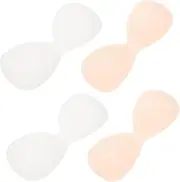 [GAROZATION] 4Pcs Removable Inserts for Sports Yoga Integrated Gel Pads Breathable Shaped Replacement Cups for Nursing and Backless Bras Skin Color