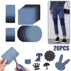 20Pcs/Set 5 Color DIY Iron on Denim Fabric Patches Jeans For Clothing Kit Z4E7