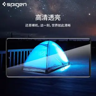 SPIGEN 適用于三星Note10鋼化軟膜Note10+Plus曲面全屏覆蓋手機貼膜2片裝水凝膜高清抗藍光5G版全包保護膜