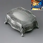 TIN ALLOY RECTANGLE MUSIC BOX ♫ BEAUTY AND THE BEAST - TALE AS OLD AS TIME...