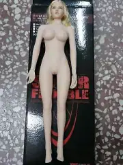 1/6 Seamless Female Body Action Figure with Head Sculpt Pale Blonde Hair Model