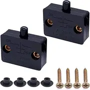 2pcs Black Cabinet Lamp Switch Wardrobe Touch Switches Automatic Door Switch Drawers Open On Close Off Door for 12V 24V 110V (Color : Black)