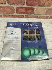 Holiday Time Cool Touch Soft Glow 25 Party Patio Green Lights with Bulbs NIB