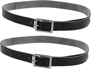 ADOCARN Boot Pu Stainless Steel Straps for Training and Riding Webbing for Men and Women