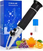 Brix Refractometer 0-90% Meter with ATC Accurate Sugar Maple Syrup for Measuring