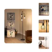 Dimmable Farmhouse Floor Lamp, Industrial Standing Lamp for Living Room, 3 LE...