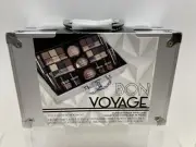 The Color Workshop, Bon Voyage, 36 piece Makeup Train Case, Silver