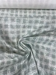 4.5 yds Brooke Perdigon Legend Ocean Blue Hand Printed Linen Upholstery Fabric