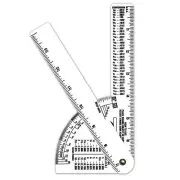 Pipe Caliper/Diameter Caliper and Ruler - Fractional - 3 Pack - White Styrene
