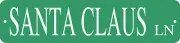Christmas Santa Clause Lane classic replica metal street sign