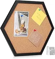 NAMOARLY Hexagon Cork Tile Photo Display Board Decorative Wall Decor for Home Office