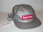 SUPREME New York Primaloft Earflap Camp Cap SILVER Hat Small/Medium NEW F/W 2018