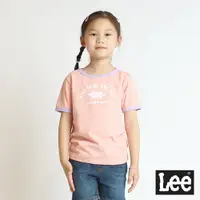 在飛比找樂天市場購物網優惠-Lee Logo復古撞色短袖T恤 粉紅 男女童裝
