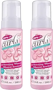 Dippity Do Girls with Curls Curl Enhancing Mousse - Lightweight 3-in-1 Defining Mousse for Curly and Wavy Hair - Hibiscus and Olive Oil for Frizz Free and Bouncy Curls - 200 mL/6.7 fl oz - 2 Pack