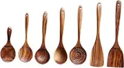 Zerodeko 1 Set Wooden Kitchen Set Salt Scoop Kitchen Supplies Reusable Wood Spoons Kitchen Scoops Short Handle Tea Spoons Small Wooden Spoon Condiment Scoops Loose Tea Spoons Small Spoon