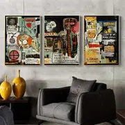 Jean Michel Basquiat Artwork 3 sets Canvas Wall Art