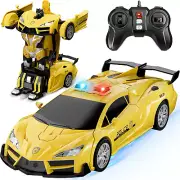 Remote Control Car, Transform Robot RC Cars, 2.4Ghz 1:18 Scale Transforming Poli