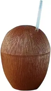 PMU Plastic Coconut Cup, Great for Beach Theme Party Supplies Pkg/1