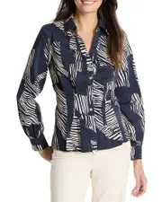 Nic+Zoe Zebra Stripe Shirt
