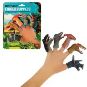 DINOSAUR FINGER PUPPETS - Set of 5 - Jurassic Fun Dino Heads **NEW**