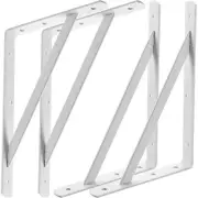 4 Pack Heavy Duty Shelf Brackets 11.8 x 7.5 inch Floating Shelves White Trian...