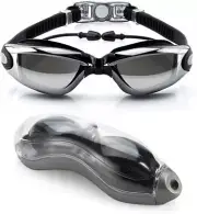 Sdxps Swim Goggles, Anti-Fog and Anti-Leak Swimming Goggles, Mirrored Lens, U...