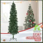 7FT Artificial Green Branches Pencil Christmas Tree Xmas Holiday Slim Decoration