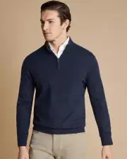 NEW with TAGS Christian Lacroix 2-Ply Cashmere 1/4 Zip Pullover Sweater (size S)