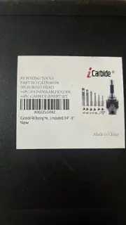 NEW R8 3INCH BORING HEAD SET WITH 6 INDEXABLE BORING BAR AND 6 CARBIDE INSERTS