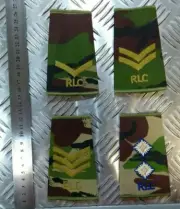 Genuine British Army Woodland DPM Camo RLC Royal Logistic Corps Rank Slides NEW