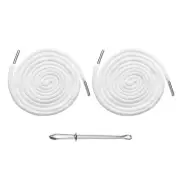 2pcs Drawstring Cords 51" Replacement Drawstring with Threader, White