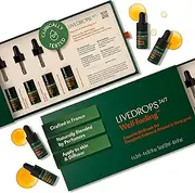 Livedrops 24/7 Well-Feeling Essential Oil Blends Collection Set: Energized, Balanced, Relaxed & Sleep Good. Crafted in France. Pure&Natural. Aromatherapy. Apply on Skin or Diffuser. 4x3ml