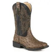 Roper Big Kids Jed Square Toe Boots 5
