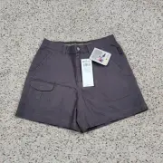 Columbia Shorts Womens 10 Gray Cargo Rip Stop Cotton Outdoors Hiking Ladies NEW