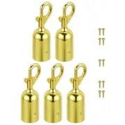 1.2"x3.7" Stanchion Rope End Stopper 5pcs Cord End Caps Barrier Rope End Golden